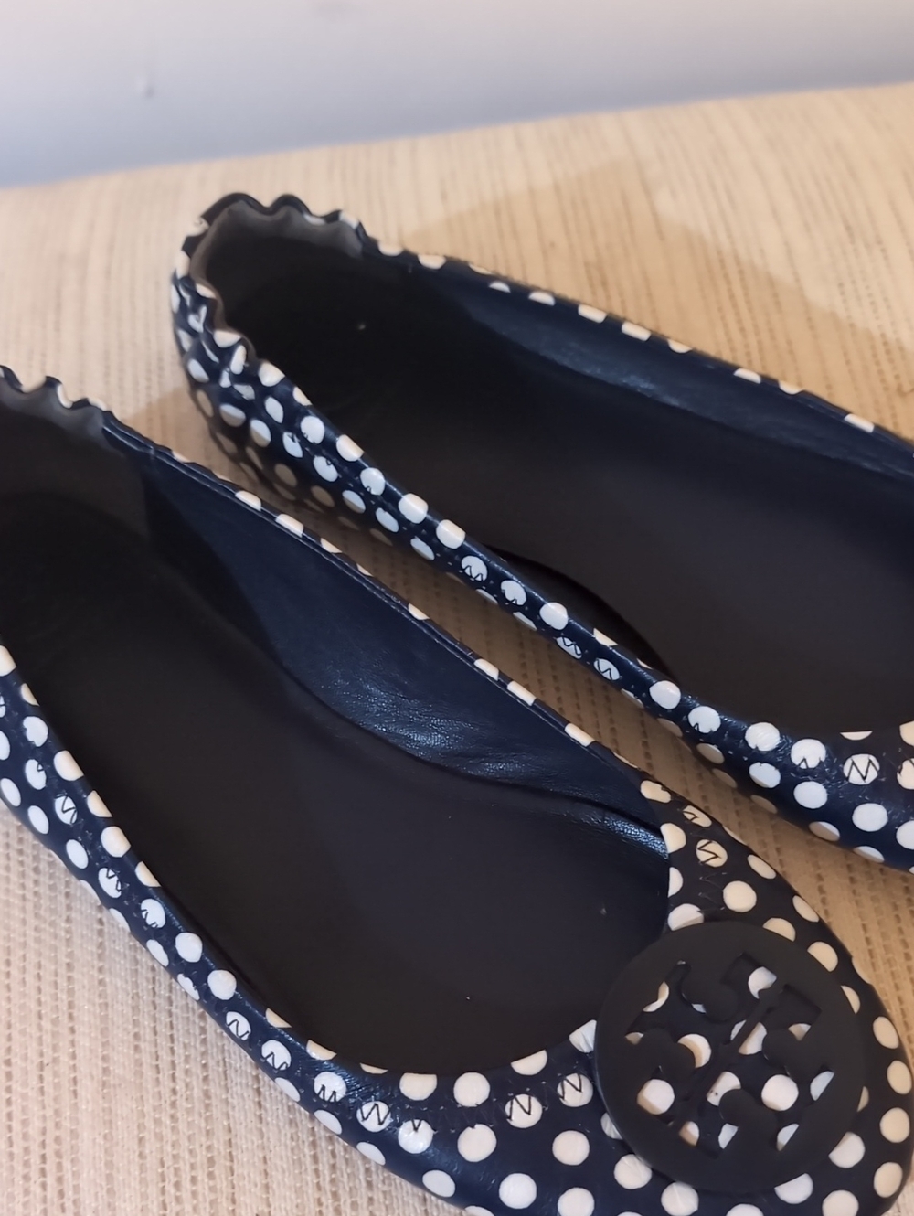 TORY BURCH Minnie Ballet  Polka Dot 8M - Picture 4 of 8